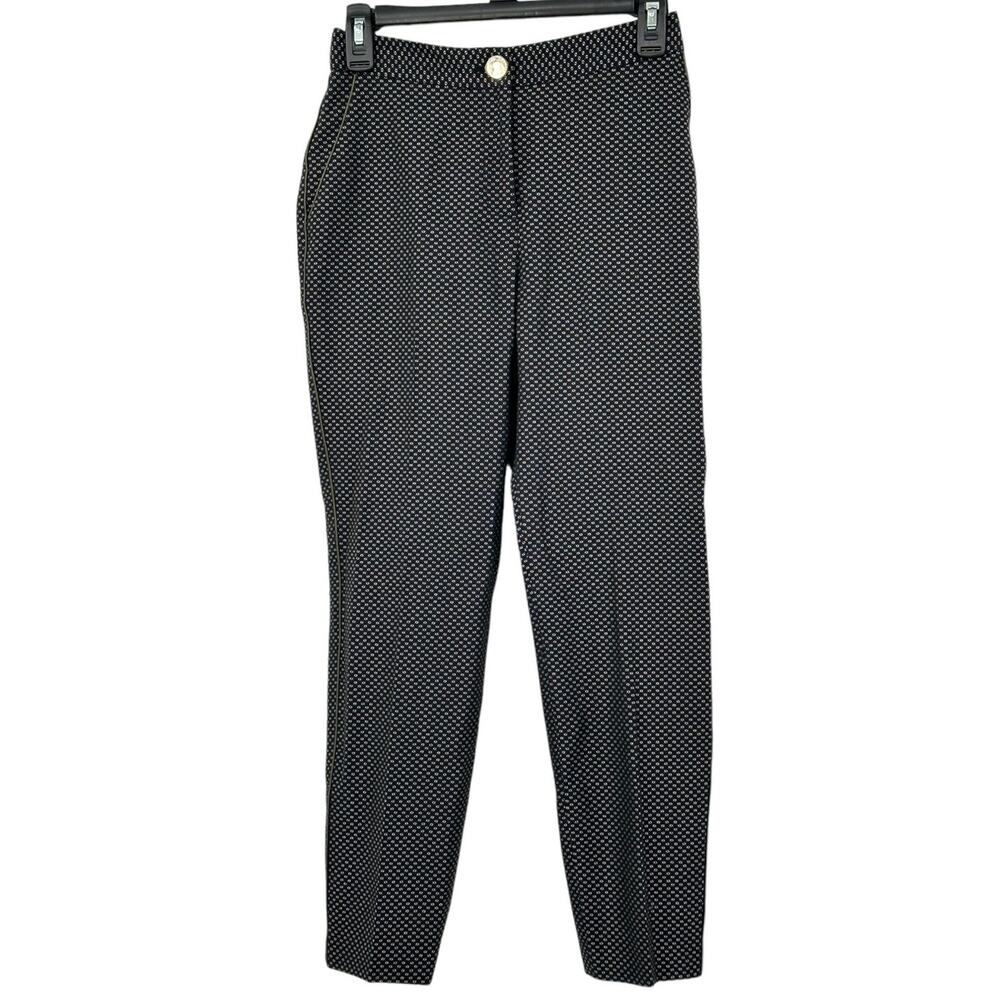 Ted Baker Dress Pants Womens 0 US 2 Neolaat Jacquard Tailored Office Work Preppy